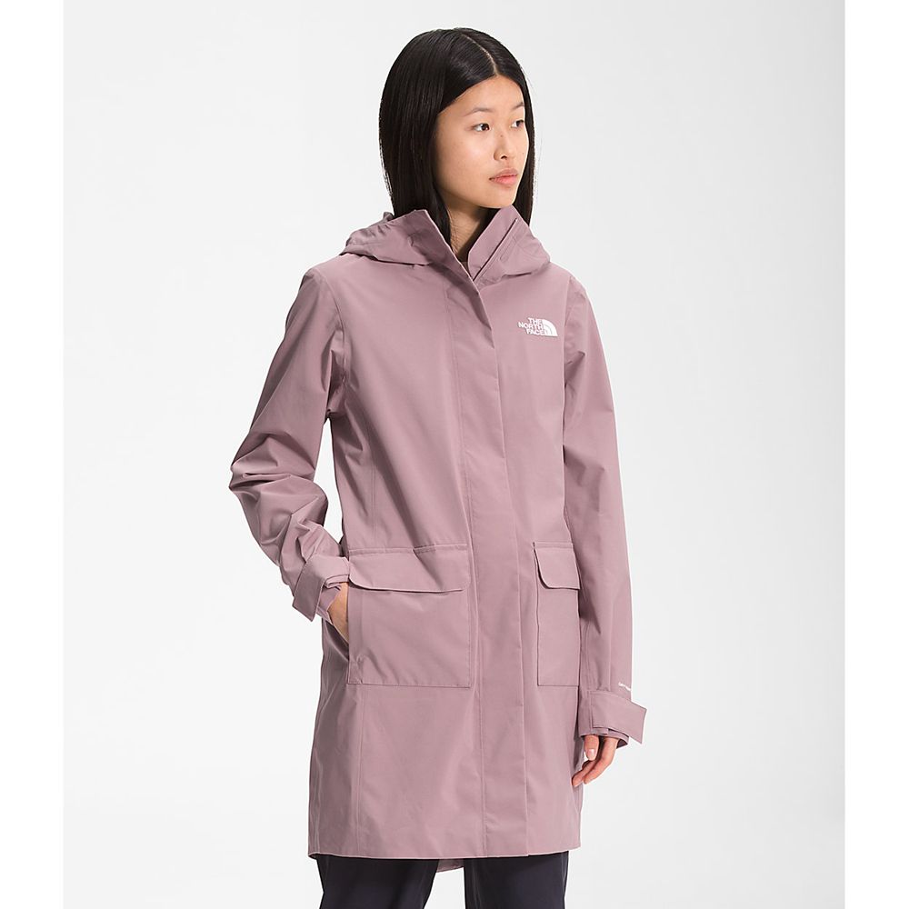 The North Face Rain Jacket Womens Australia - The North Face City Breeze Rain Parka Ii Light Purple